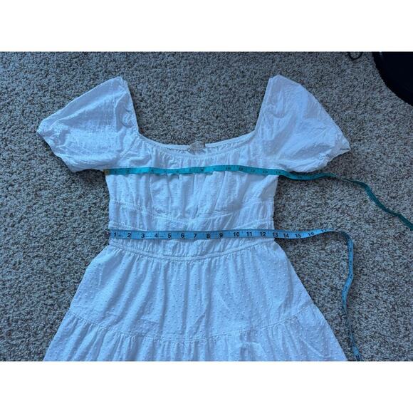 Altar'd State White polka dot Dress, size women's Medium, Elastic neckline - Picture 5 of 8